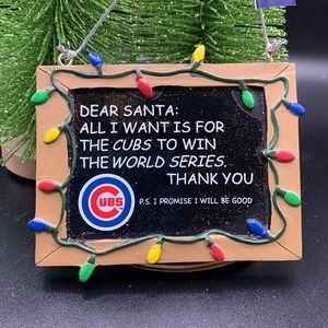 NWT Chicago cubs Christmas ornament, red white blue